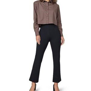 Spanx Black SPANXsmooth PerfectFit Ponte Kick Flare Leg Pants Size Large L